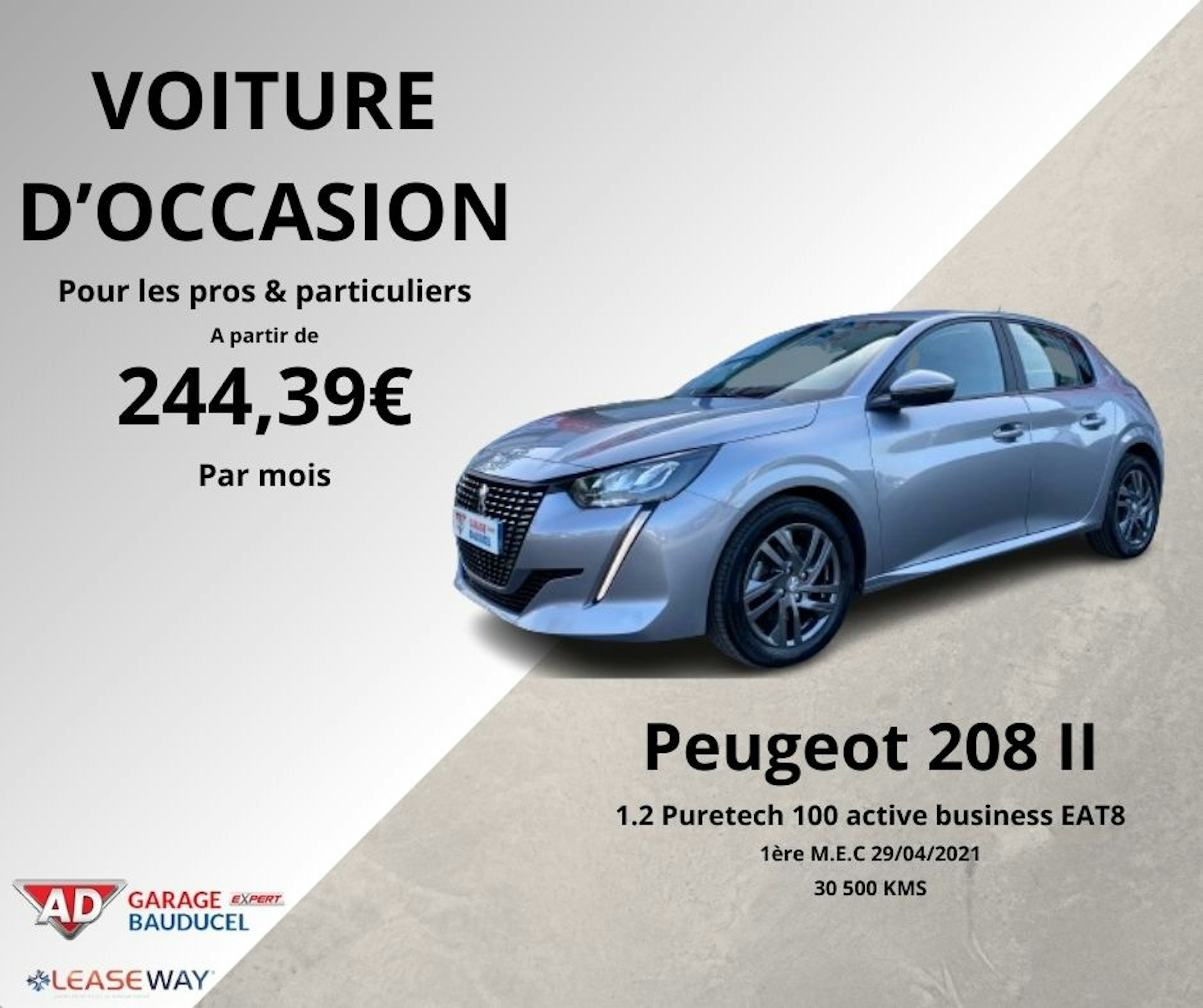 Peugeot 208 1.2 PURETECH 100CH ACTIVE BUSINESS EAT8 occasion